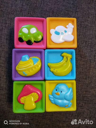 Мягкие резиновые кубики red box 6 шт