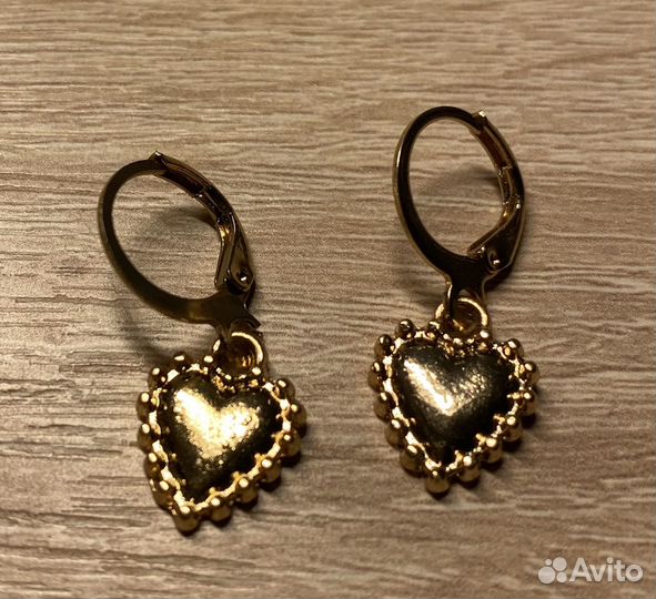 Серьги сердечки