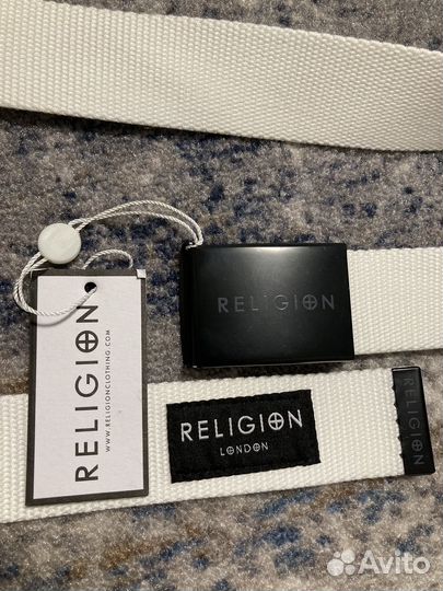 Белый тканый ремень Religion оригинал