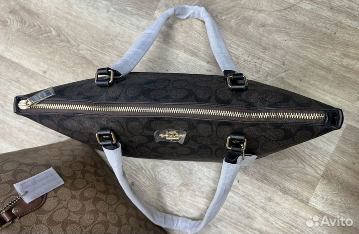 Сумка Coach канва+натуральная кожа