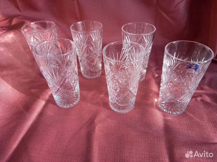 Стаканы хрустальные бу