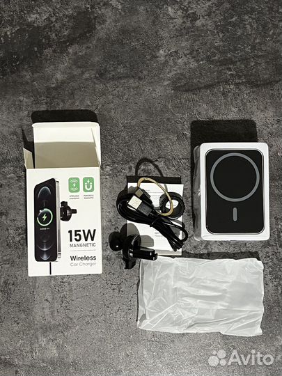 Магнитный держатель для iPhone, с бесп. зарядкой