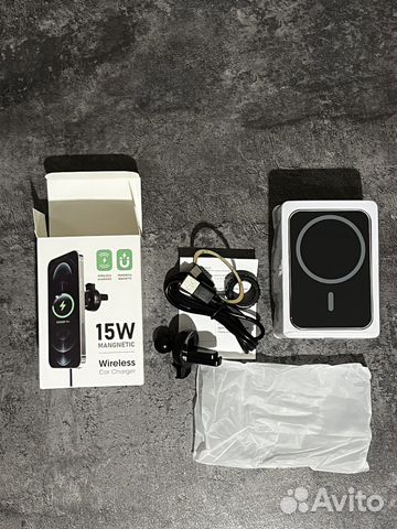 Магнитный держатель для iPhone, с бесп. зарядкой