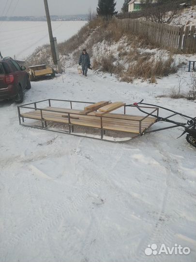 Сани на снегоход-мотобуксировщик