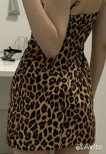 Платье леопардовое zara
