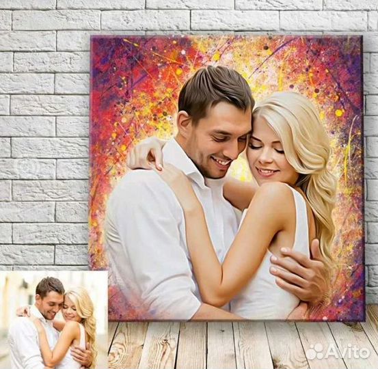Печать фото на холсте/фото портрет за час
