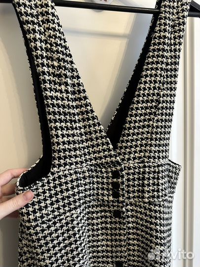 Твидовый сарафан zara