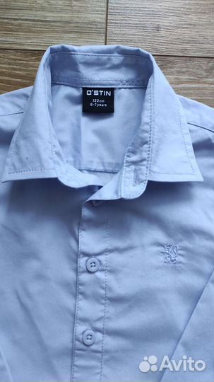 Рубашка мужская голубая 122 размер
