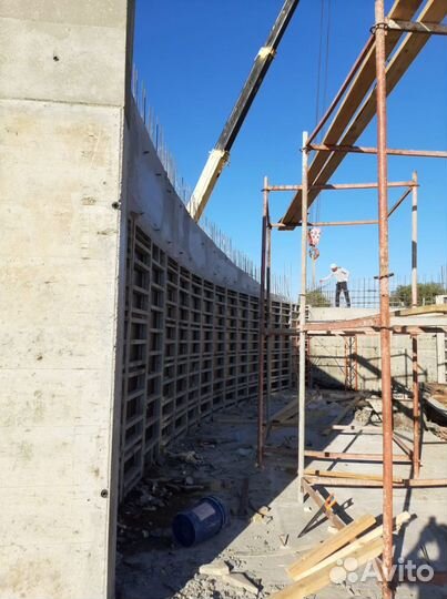 Аренда опалубки/Бетонные работы/Фундаменты/Подпорн