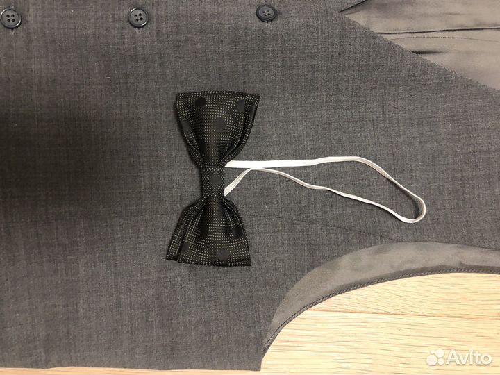 Галстук бабочка для мальчика, темно-серый