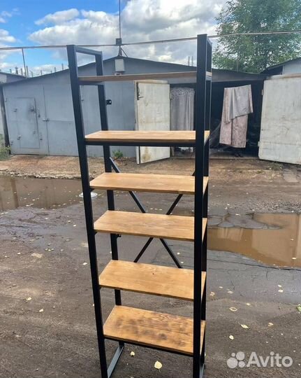 Лофт стеллаж металлический с полками