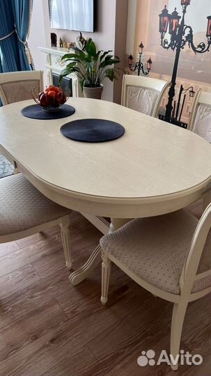 Стол обеденный и стулья бу