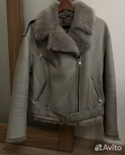 Дублёнка натуральная женская авиатор