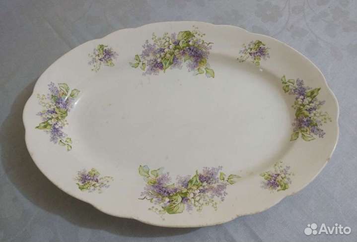 Старинное блюдо М.С. Кузнецов начала 20 века