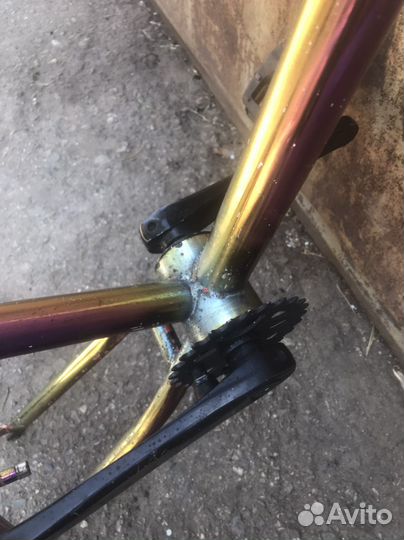 Рама с кареткой на бмх