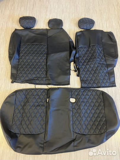 Авточехлы из экокожи chevrole aveo