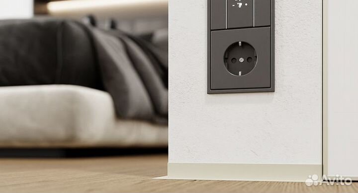 Микроплинтус L Г щелевой анодир-ый до 2,4 м