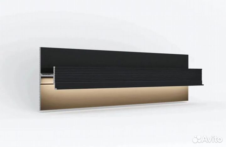 Теневой плинтус для пола анодирован 3000 мм