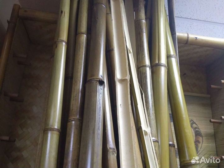 Бамбуковые палки и половинки