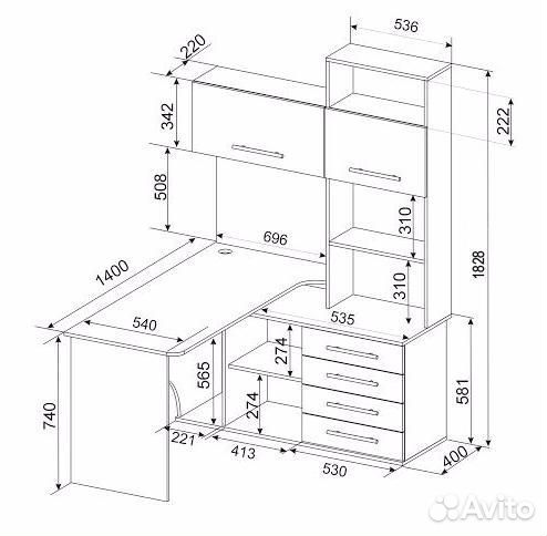 Компьютерный стол Люкс арт54