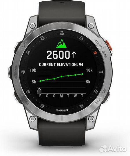 Часы Garmin Fenix Epix 2, темно-серые/стальные