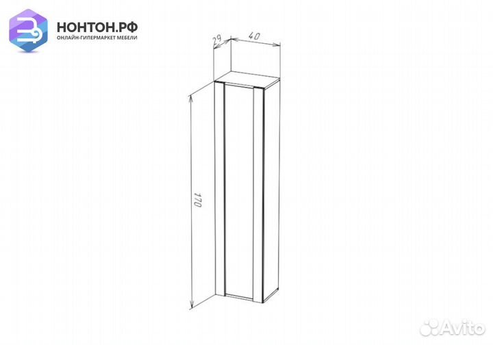 Шкаф навесной Point тип-41 черный глянец / черный