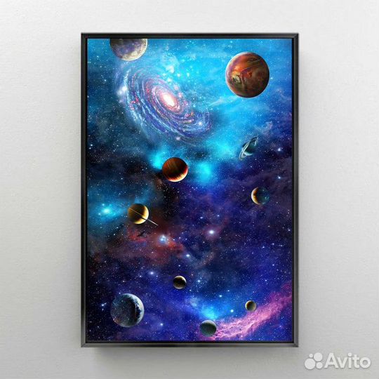 Стильная картина маслом парад планет