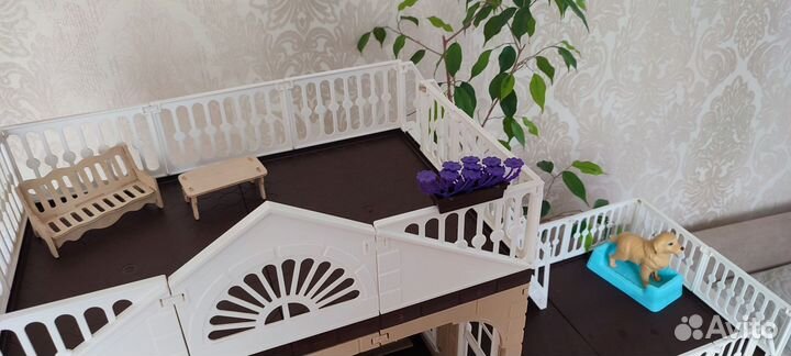 Кукольный дом с мебелью, коттедж Огонек