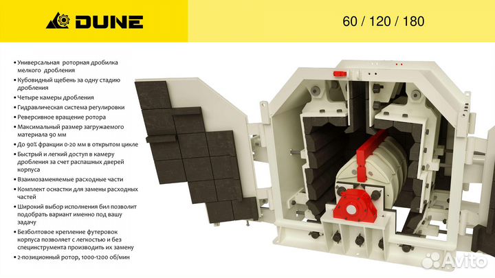 Третичная роторная дробилка Dune 120