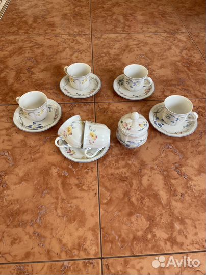 Villeroy&Boch Кофейный сервиз и большое блюдо