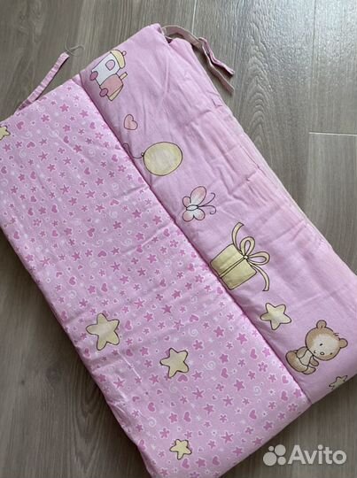 Бортики в детскую кроватку +кармашек (органайзер)