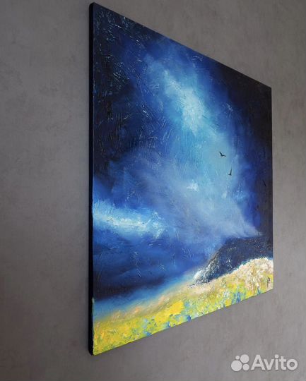 Большая картина маслом на холсте пейзаж