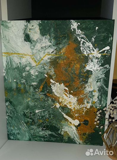 Картина fluid art акрил