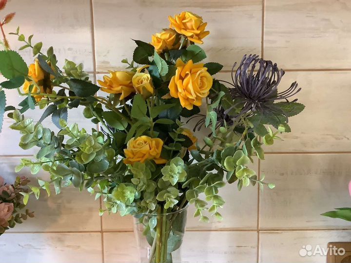 Искусственные цветы тюльпан пион IKEA сухой водой