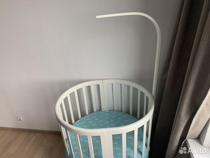 Кроватка трансформер круглая Ellipse