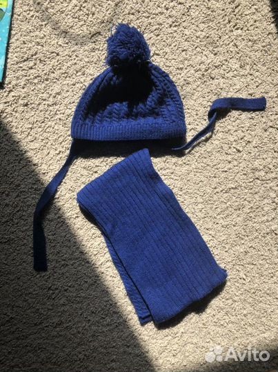 Шапка и шарф для девочки/комплект, 2-4 года