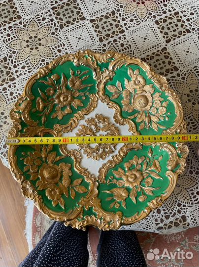 Блюдо антикварное фарфор