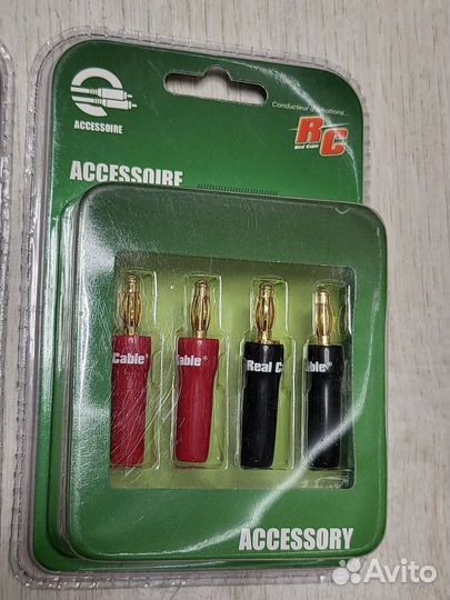 Коннекторы акустические бананы Real Cable