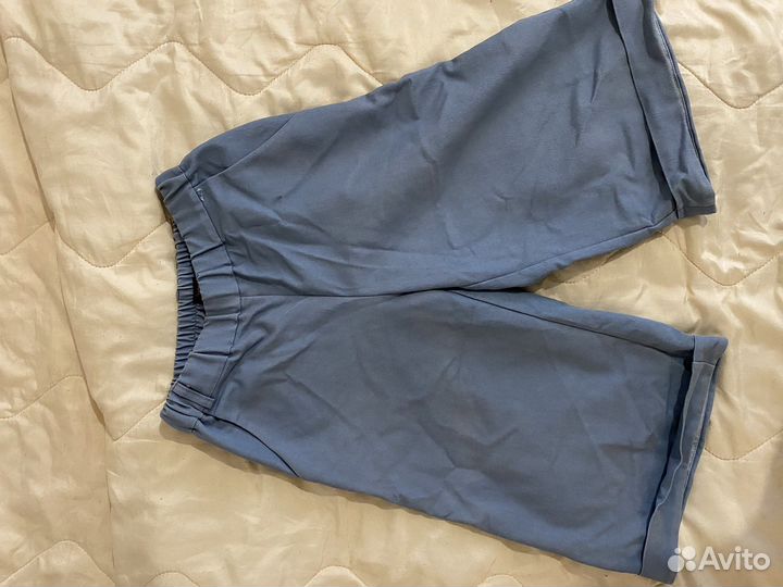 Шорты летние голубые а-силуэт