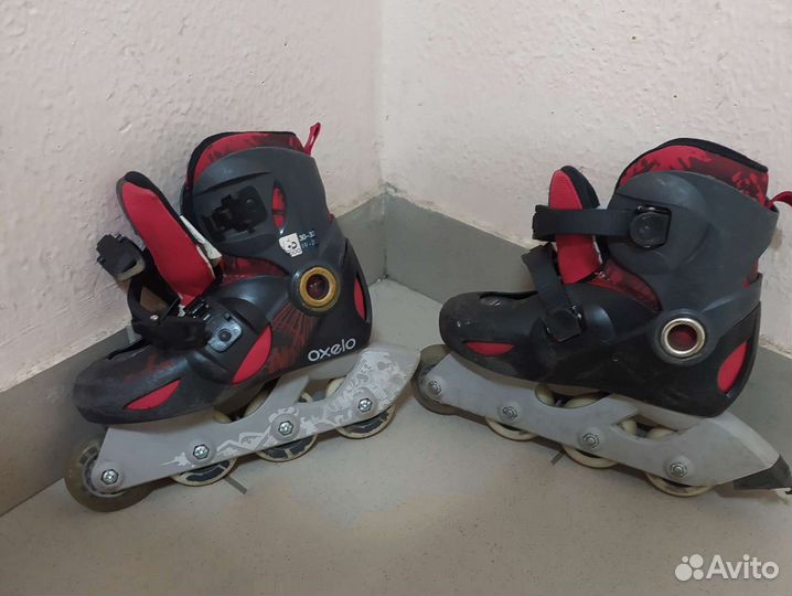 Ролики детские Оxelo 30-32 светящиеся колеса