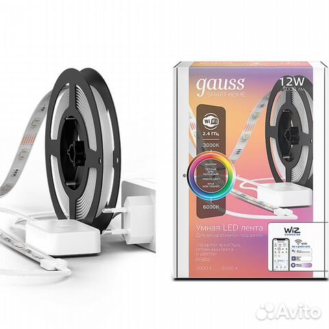 Комплект умной светодиодной ленты Gauss 12V IP20 S