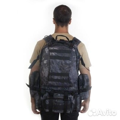 Тактический рюкзак 45 литров, черный питон