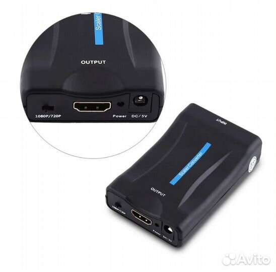 Адаптер- Конвертер HD Video Converter scart- hdmi