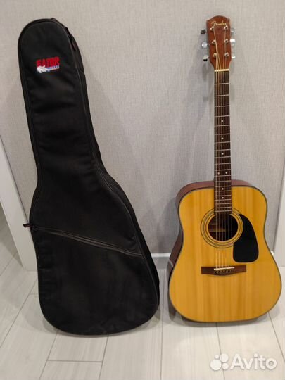 Акустическая гитара fender с чехлом