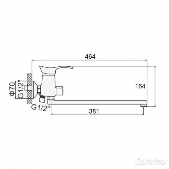 Смеситель с длинным изливом D-Lin D146405