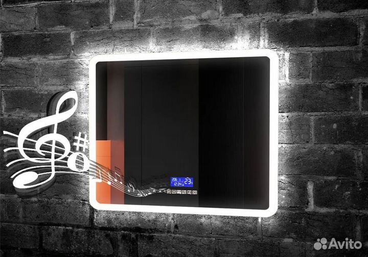 Зеркало в ванную с подсветкой и музыкой Жанейро