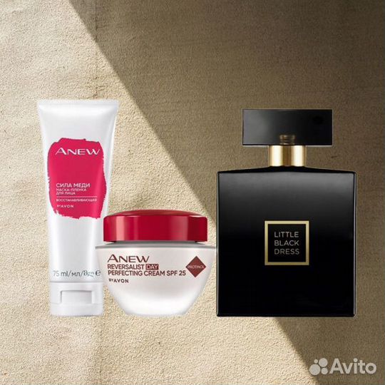 Набор № 83/27 духи эйвон черное платье и 35+уход