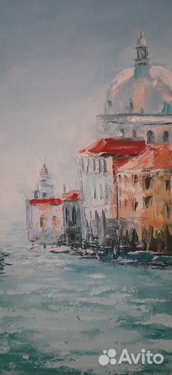 Картина холст ручная работа масло венеция