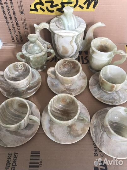 Сервиз, посуда из оникса