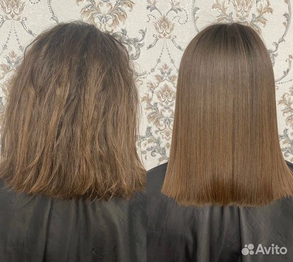 Кератиновое выпрямление волос